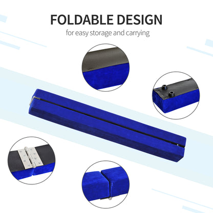 2.1m Balance Beam Trainer Fold Performance Gymnastics, Blue