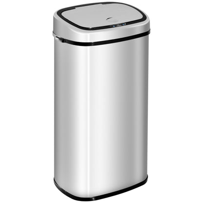 68L Stainless Steel Automatic Sensor Dustbin - Silver