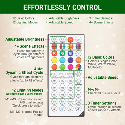 7.5ft Christmas Tree with Colourful DIY LEDs, Remote, Carolina Pine