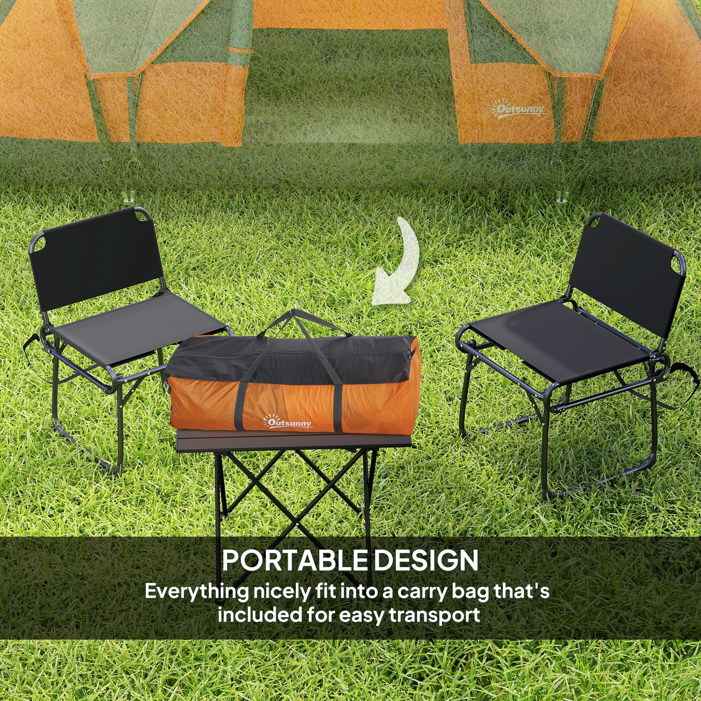 5-6 Man Camping Tent with Bag, Fibreglass and Steel Frame, Orange