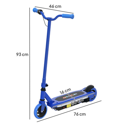 Electric Scooter for Ages 6-14 Years, with Colourful Lights, Blue
