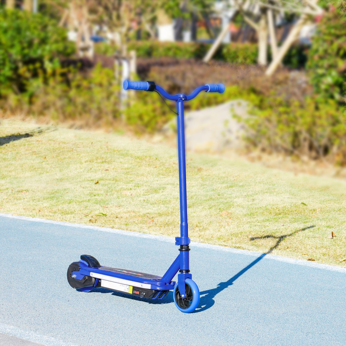 Electric Scooter for Ages 6-14 Years, with Colourful Lights, Blue