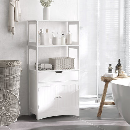 Bathroom Floor Storage Cabinet Kitchen Sideboard Standing Unit W/ Doors