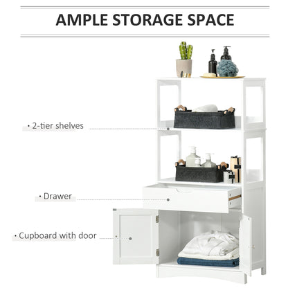 Bathroom Floor Storage Cabinet Kitchen Sideboard Standing Unit W/ Doors