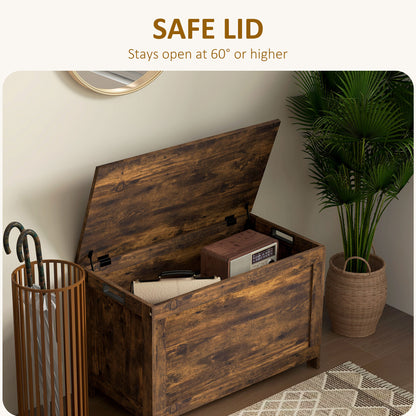 Storage Chest with 2 Safety Hinges, Storage Bench for Living Room