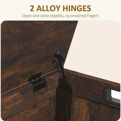 Storage Chest with 2 Safety Hinges, Storage Bench for Living Room