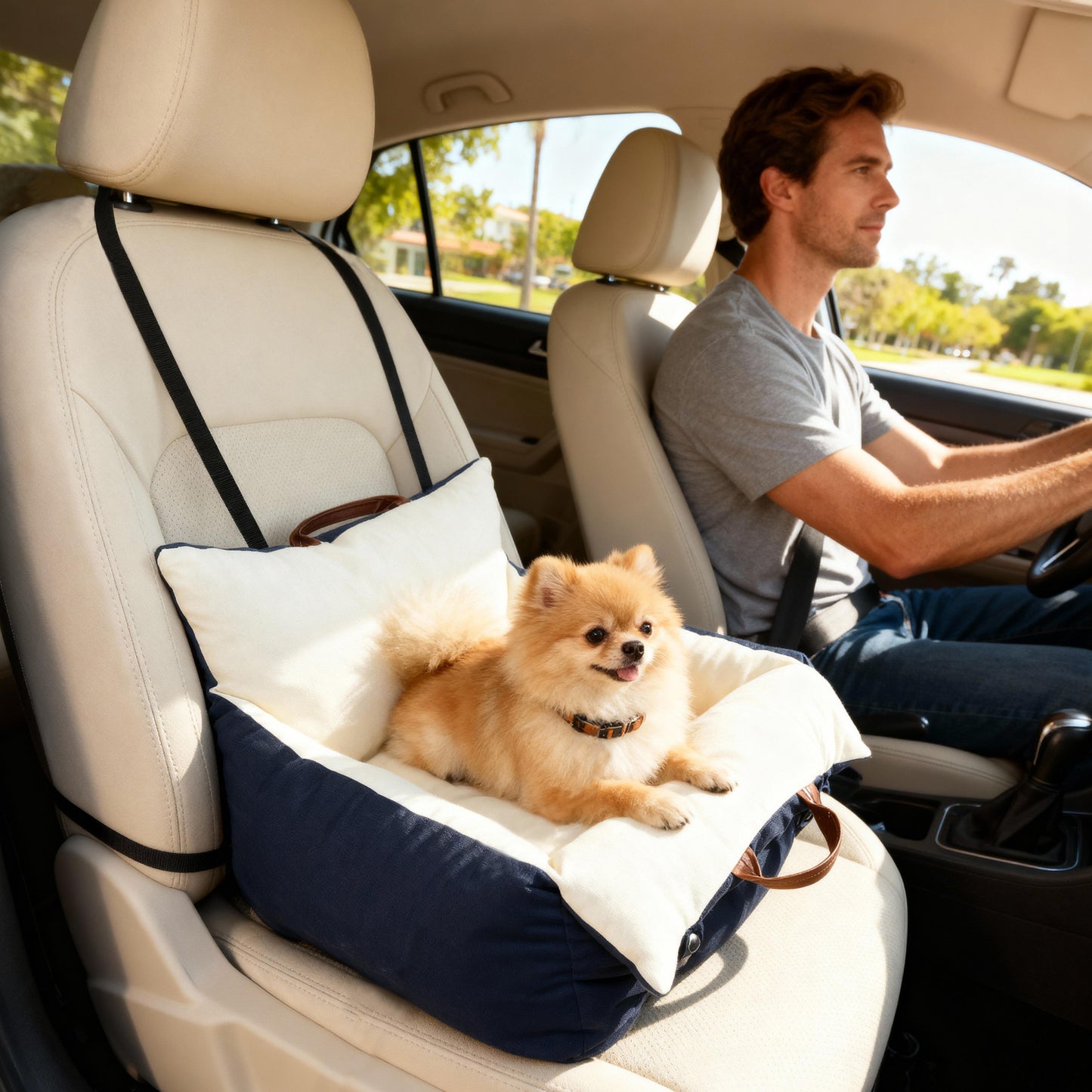 Dog Car Seat, Cosy Pet Car Booster Seat for Small Dog Under 5 KG