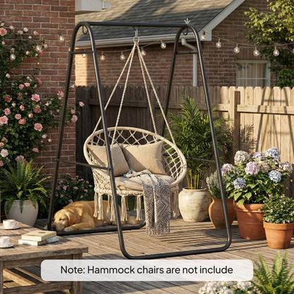 Hammock Chair Stand Only, Hanging Chair Stand, 150 KG Load, Black