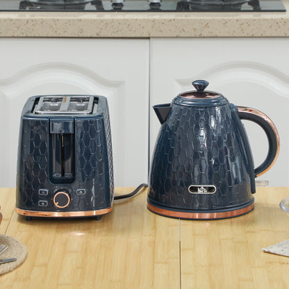 Kettle and Toaster Set 1.7L Fast Boil Kettle & 2 Slice Toaster Set Blue