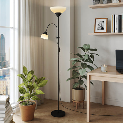 Mother-Child Floor Lamp Duo Light with 3 Colour Temperatures, Black