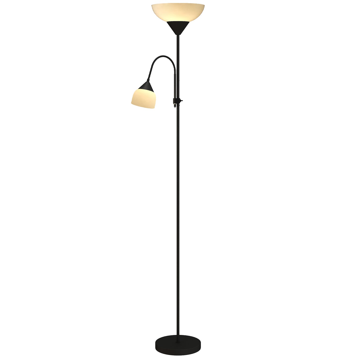 Mother-Child Floor Lamp Duo Light with 3 Colour Temperatures, Black