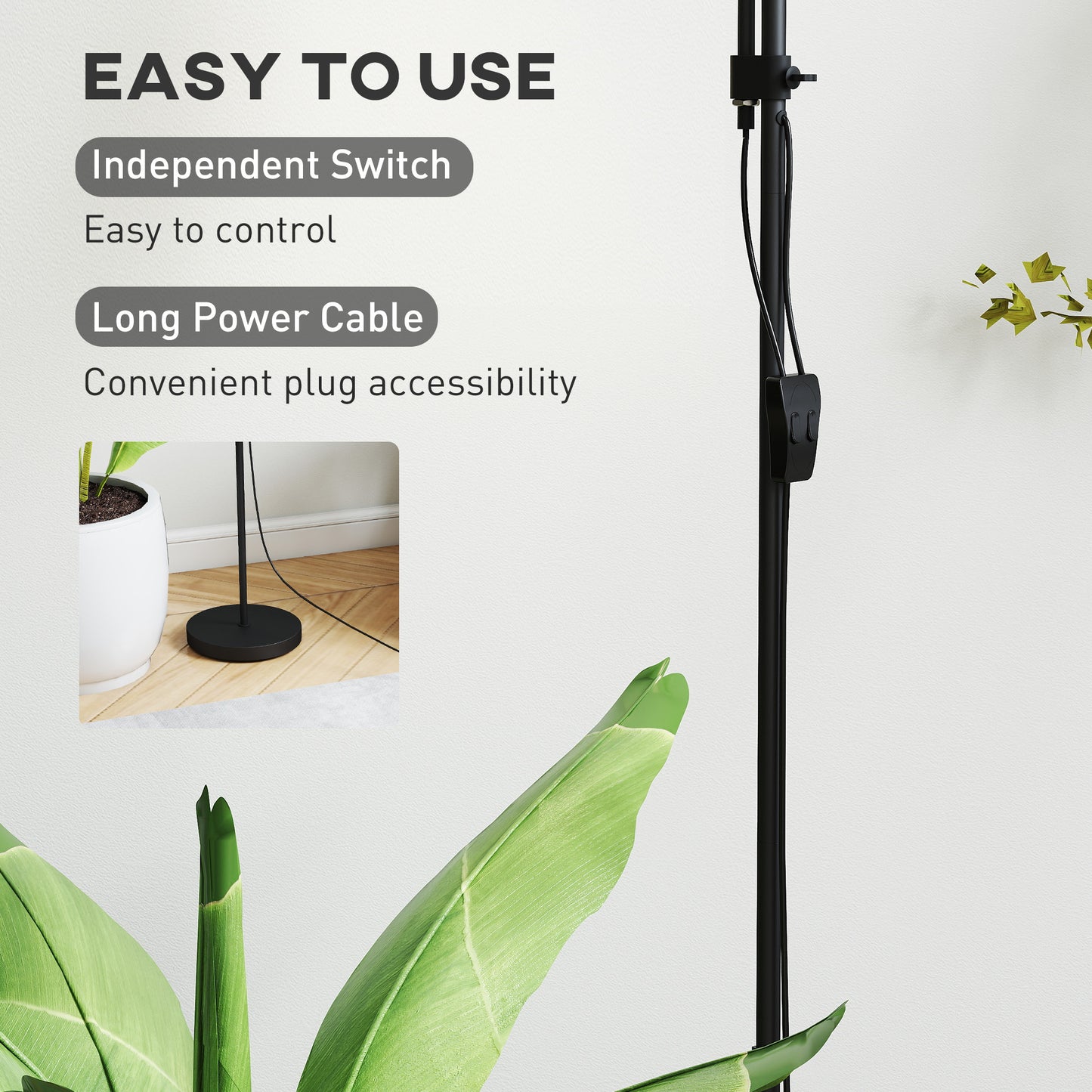 Mother-Child Floor Lamp Duo Light with 3 Colour Temperatures, Black