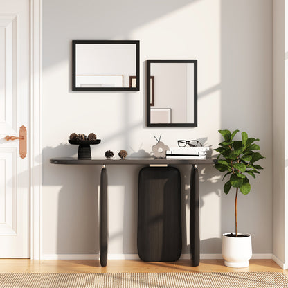 30 x 40 cm Wall Bathroom Mirror, Vanity Mirror, Set of 2, Black