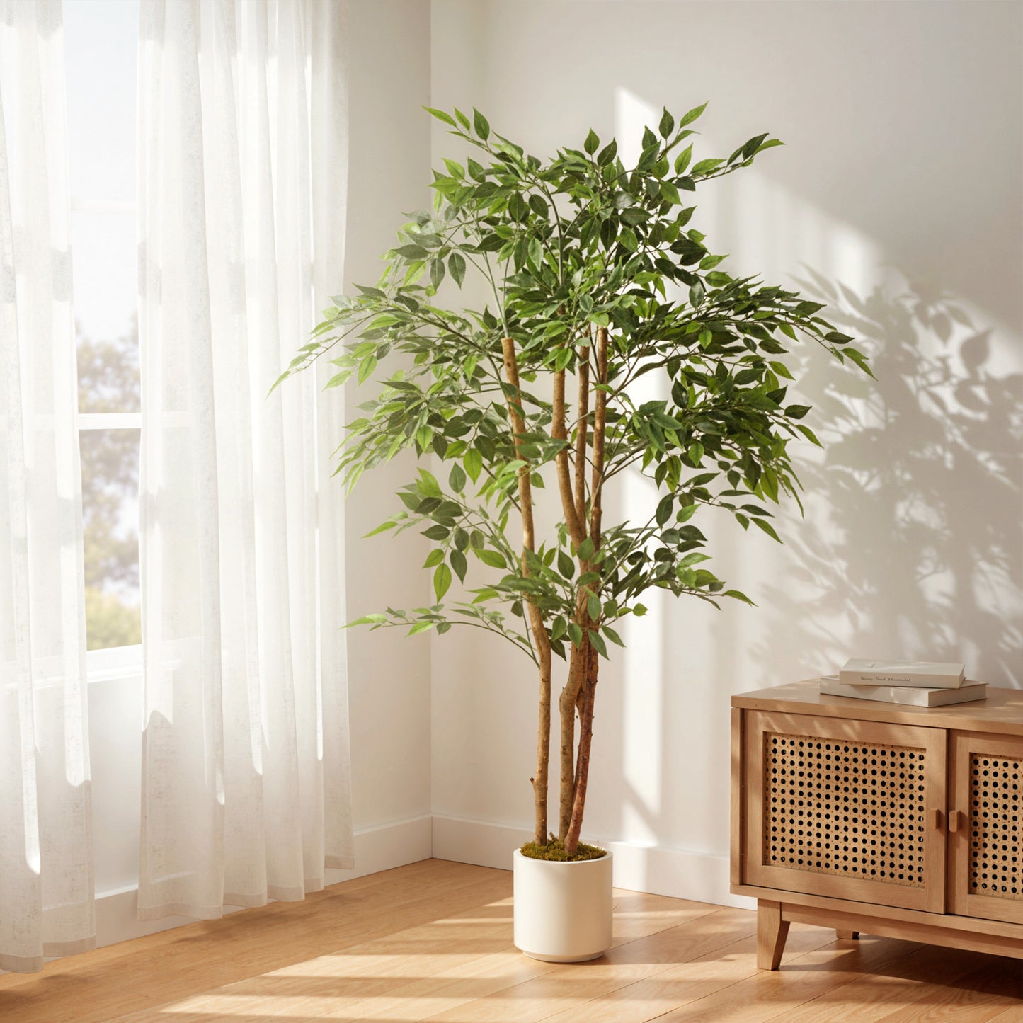 150cm Artificial Ficus Tree, Faux Plant for Home Decor