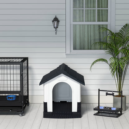 Dog Kennel for Outside, for XS and S Dogs, 80 x 69 x 76cm, Grey
