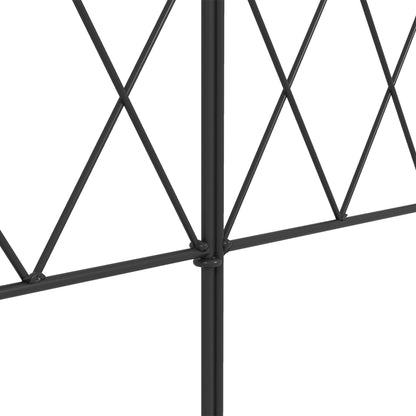 80 cm x 3 m Outdoor Picket Fence Panels with Panels, Swirls, Black