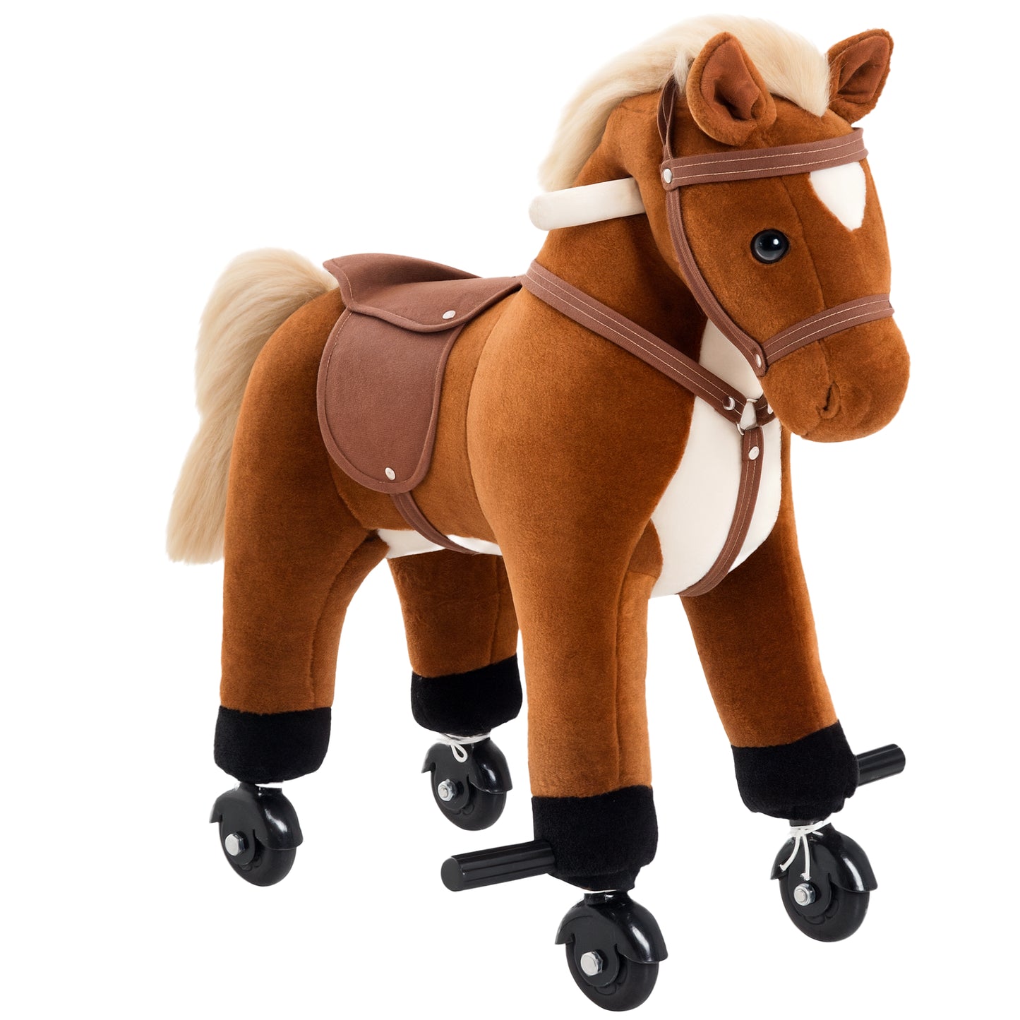 Rocking Horse Ride on Rocker Children Plush Toy Wooden Horse Sound