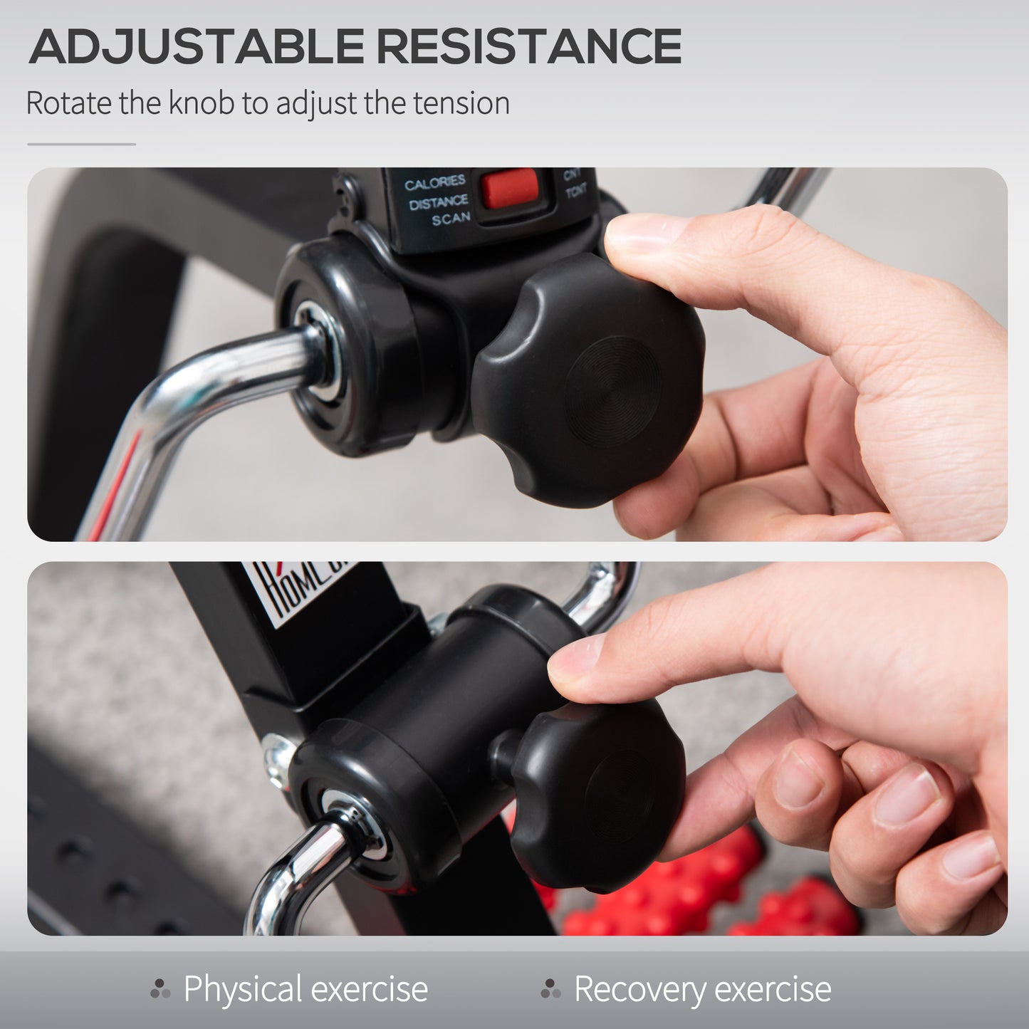 Pedal Rehabilitation Exercise Bike for Seniors and Elderly Black&Red