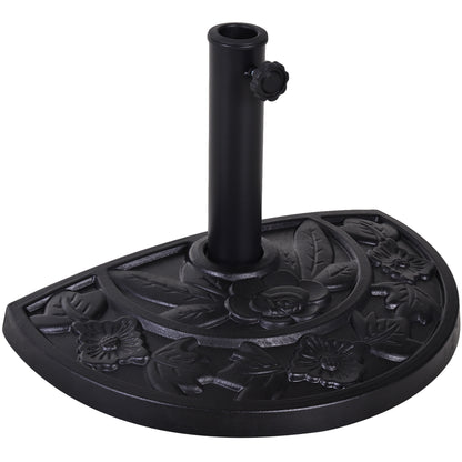 9kg Half Round Parasol Umbrella Base Resin Outdoor Garden Furniture
