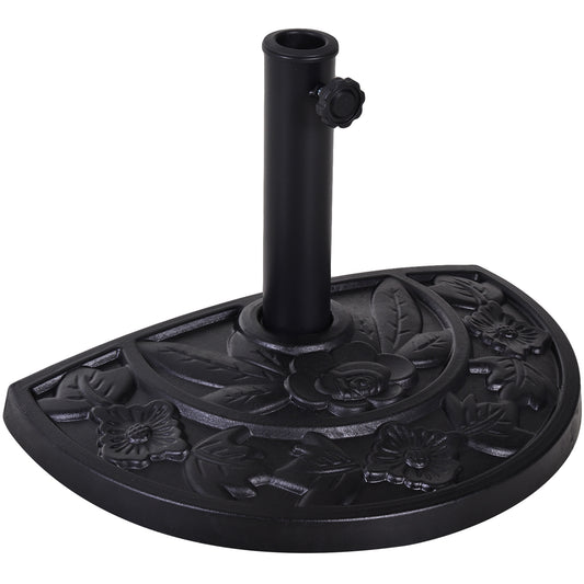 9kg Half Round Parasol Umbrella Base Resin Outdoor Garden Furniture