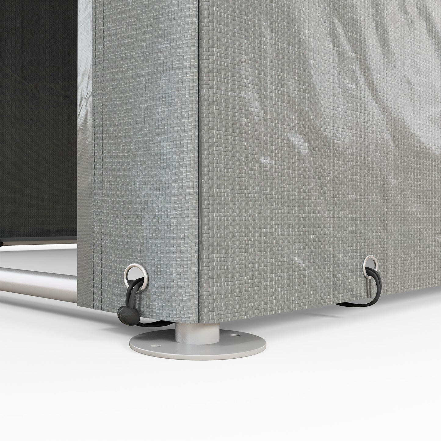 1.6 x 2.2m Garden Storage Shed Portable Shed Tent, Light Grey