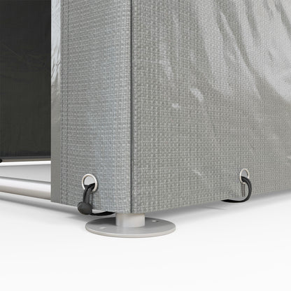 1.6 x 2.2m Garden Storage Shed Portable Shed Tent, Light Grey