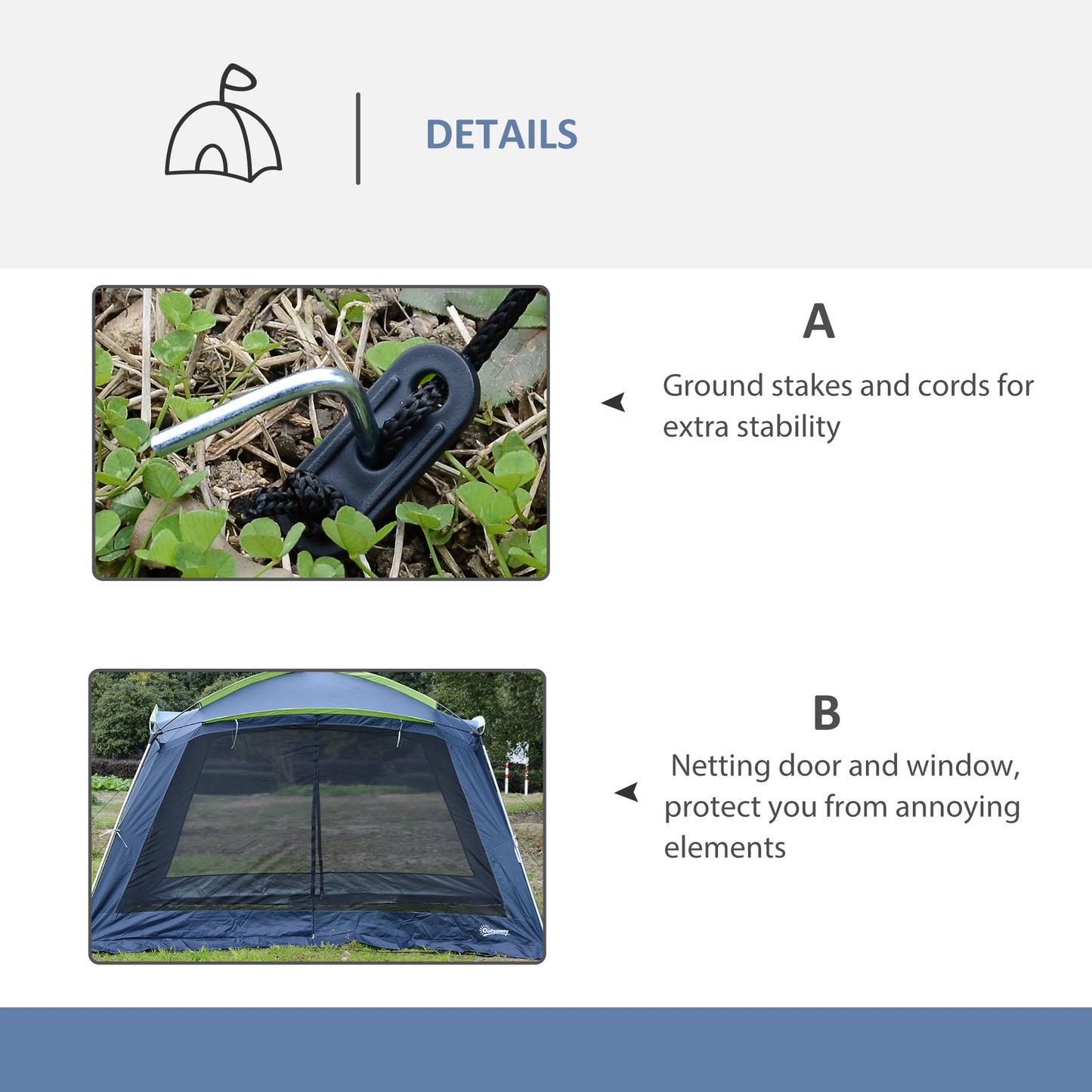 Camping Tent Sun Shelter Shade for Garden Park Outdoor Dark Green