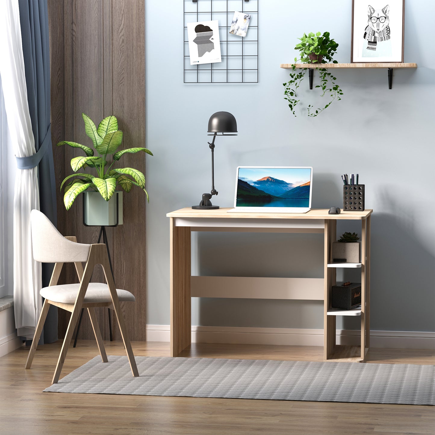Desk with Shelves