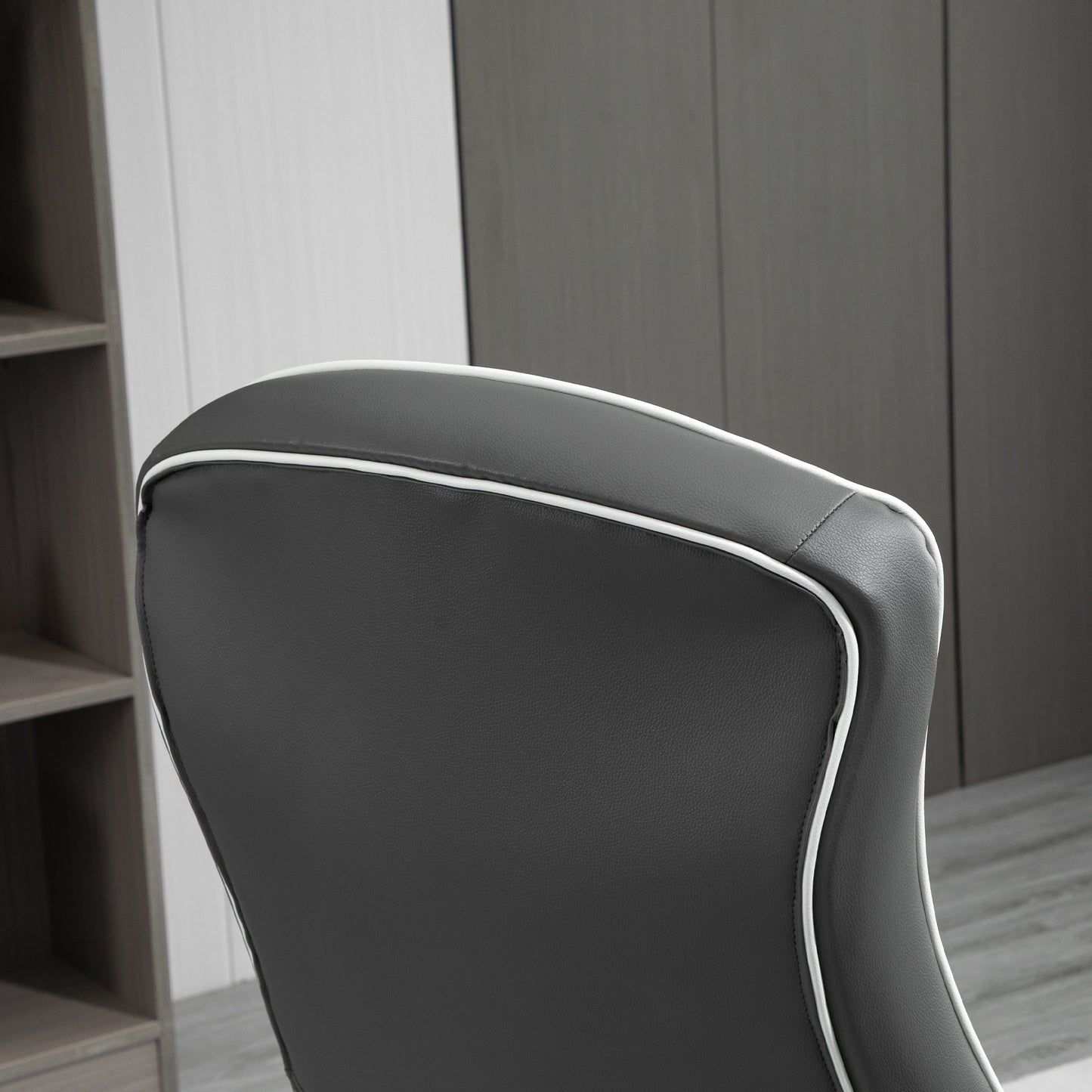 Video Best Gaming Chair Computer Chair, Playseat with Adjustable Height, Swivel Base, Desk Chair, PVC Leather Swivel Chair, Grey