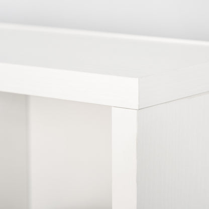 480 CD / 312 DVD Storage Shelf Rack Media Storage Unit Shelves Racks Wooden Bookcase Display Unit with 4 Adjustable Shelves White