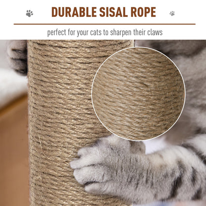 Cat Tree for Indoor Cats Kitten Tower Activity Center Climbing Stand Furniture with Scratching Posts Dangling Ball Perch Beige