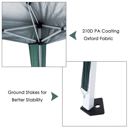Outsunny Slant Leg Pop Up Gazebo with Carry Bag, Height Adjustable Party Tent Instant Event Shelter for Garden, Patio,