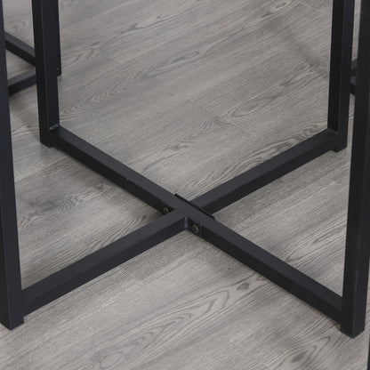 5 Piece Dining Table and Chairs Set 4, Industrial Space Saving Table and Chairs with Metal Frame,