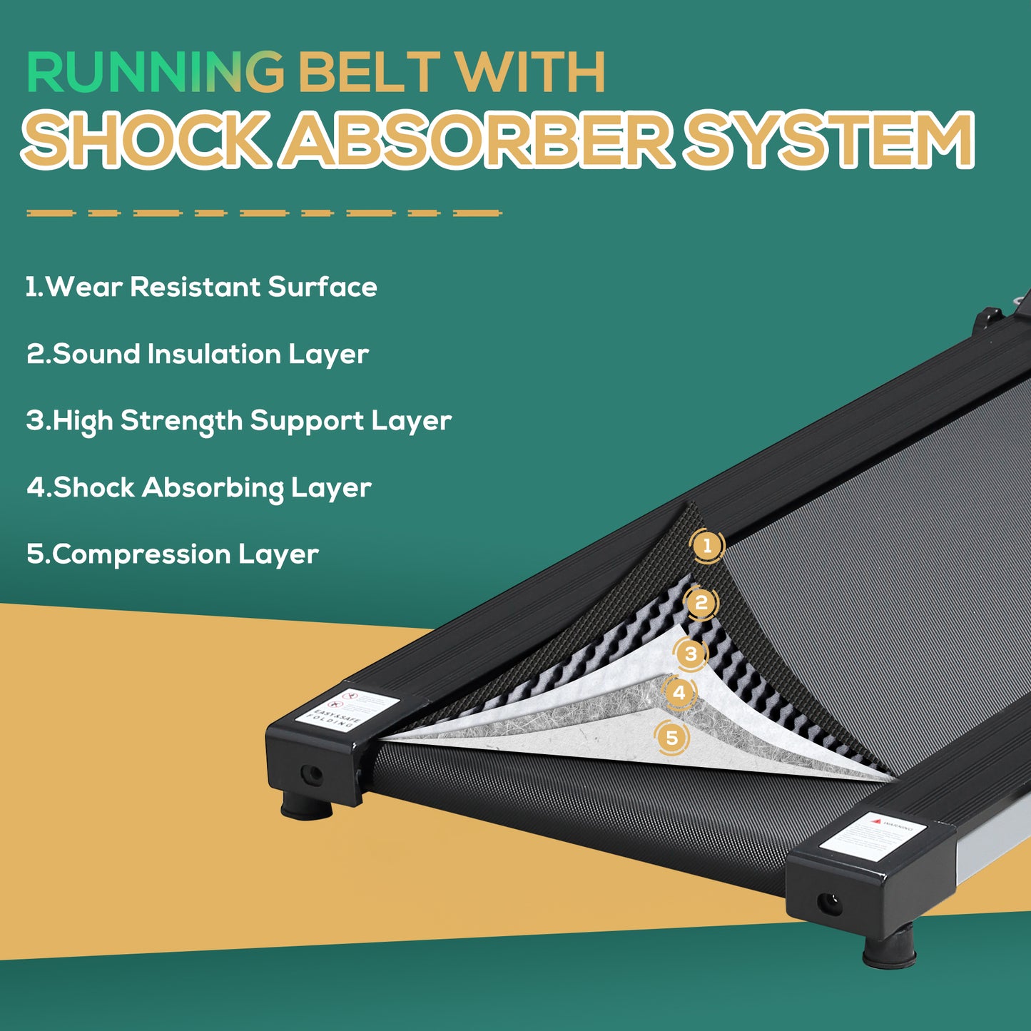 Motorised Electric Treadmill, 10km/h Folding Running Machine, Gym Fitness Exercise with LCD Monitor, Grey