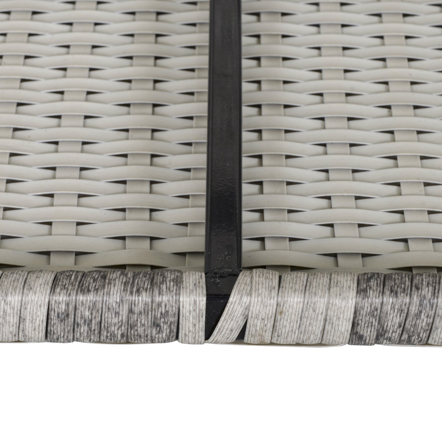 PE Rattan Wicker Corner Set Garden Furniture Single Chair w/ Cushions, Grey