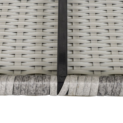 PE Rattan Wicker Corner Set Garden Furniture Single Chair w/ Cushions, Grey