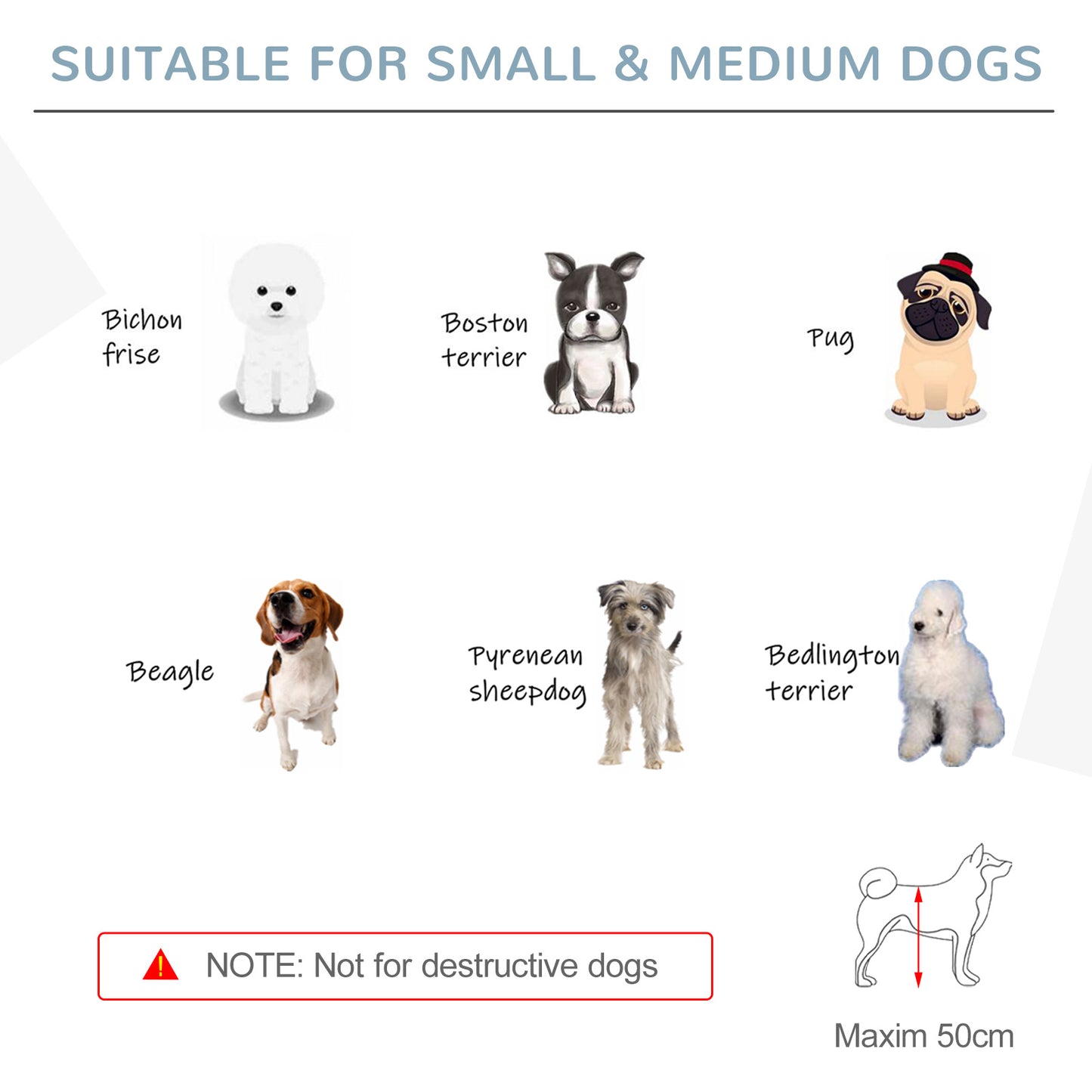 Freestanding Pet Gate for Small and Medium Dogs, Wooden Foldable Dog Safety Barrier with 4 Panels, 2 Support Feet, 80 cm Tall for Doorways, Stairs White