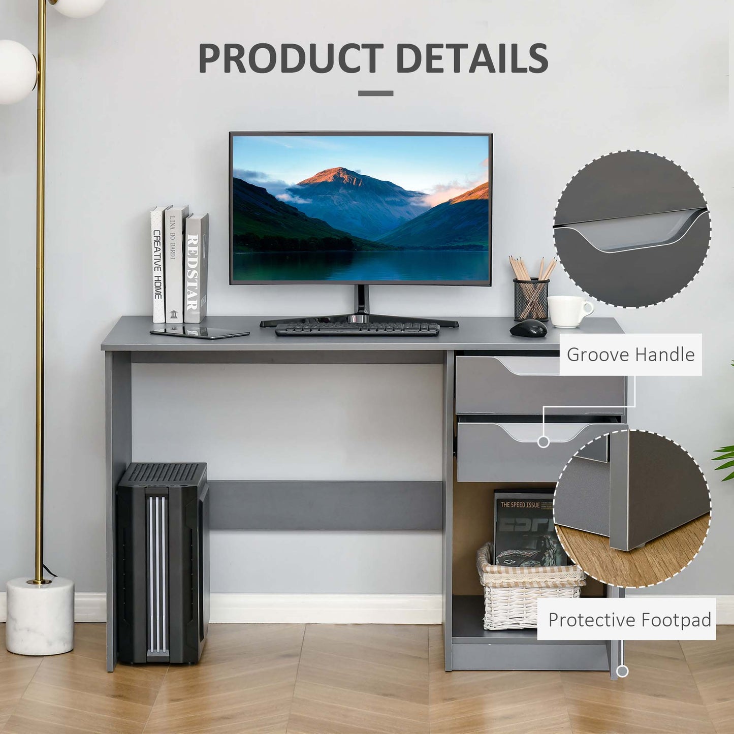Desk with Shelves