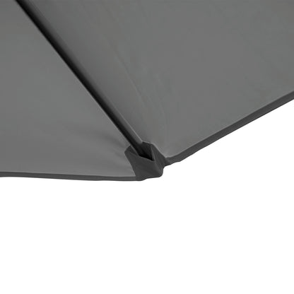 Outsunny 2.5M Garden Cantilever Parasol with 360√Ç¬¨√Ç¬®√¢¬Ä¬ö√É¬†√É¬ª Rotation, Offset Roma Patio Umbrella Hanging Sun Shade Canopy Shelter with Cross Base, Grey