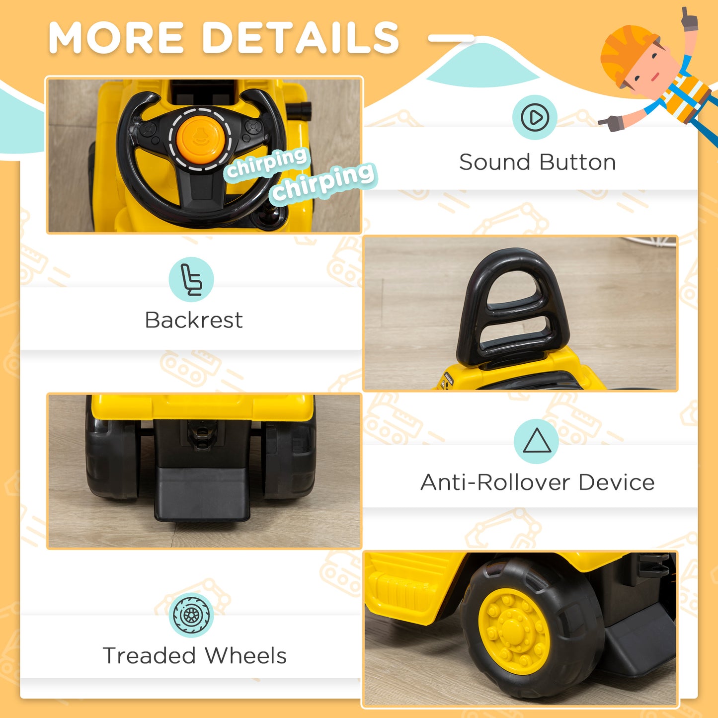 Kids Ride-on Construction Car