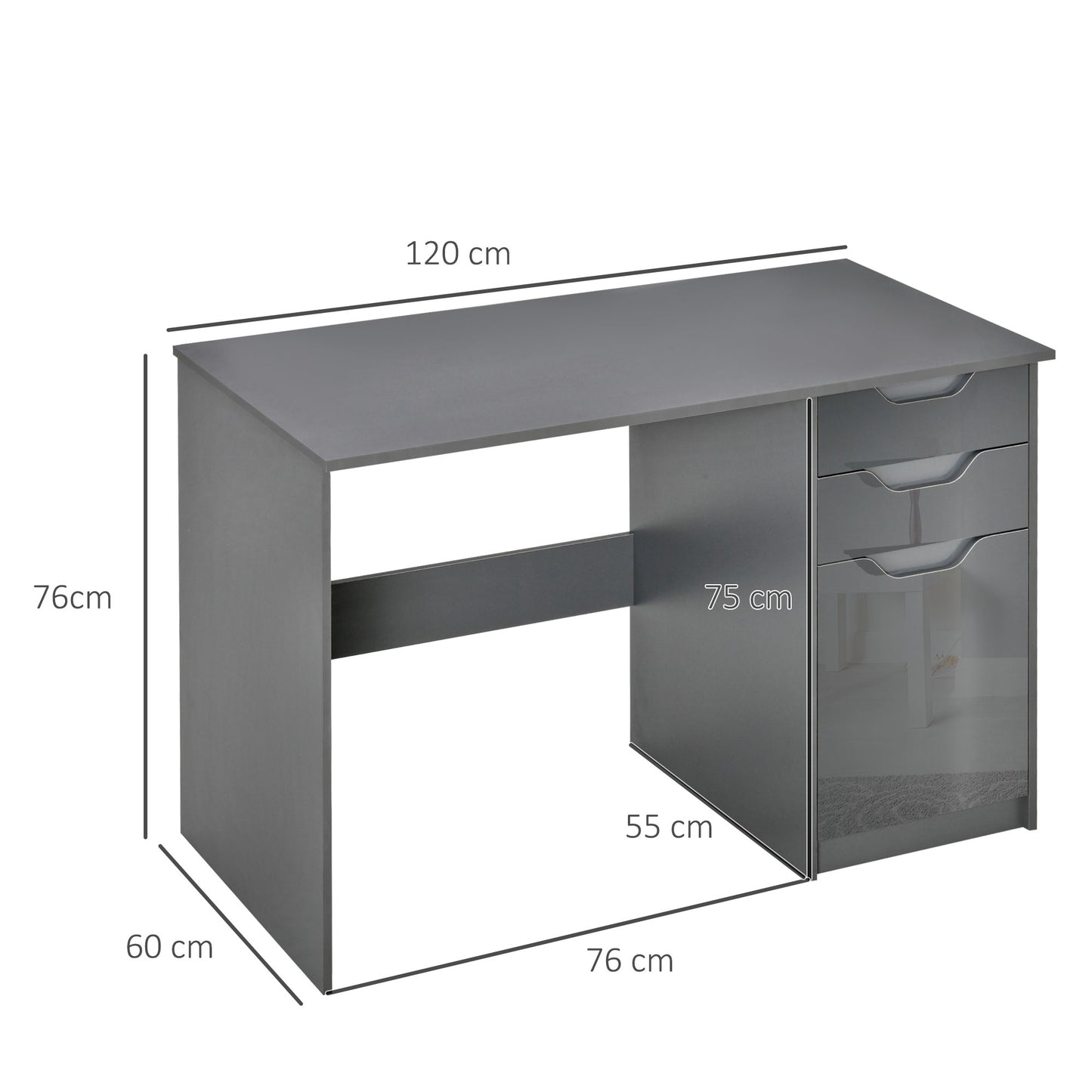 Desk with Shelves