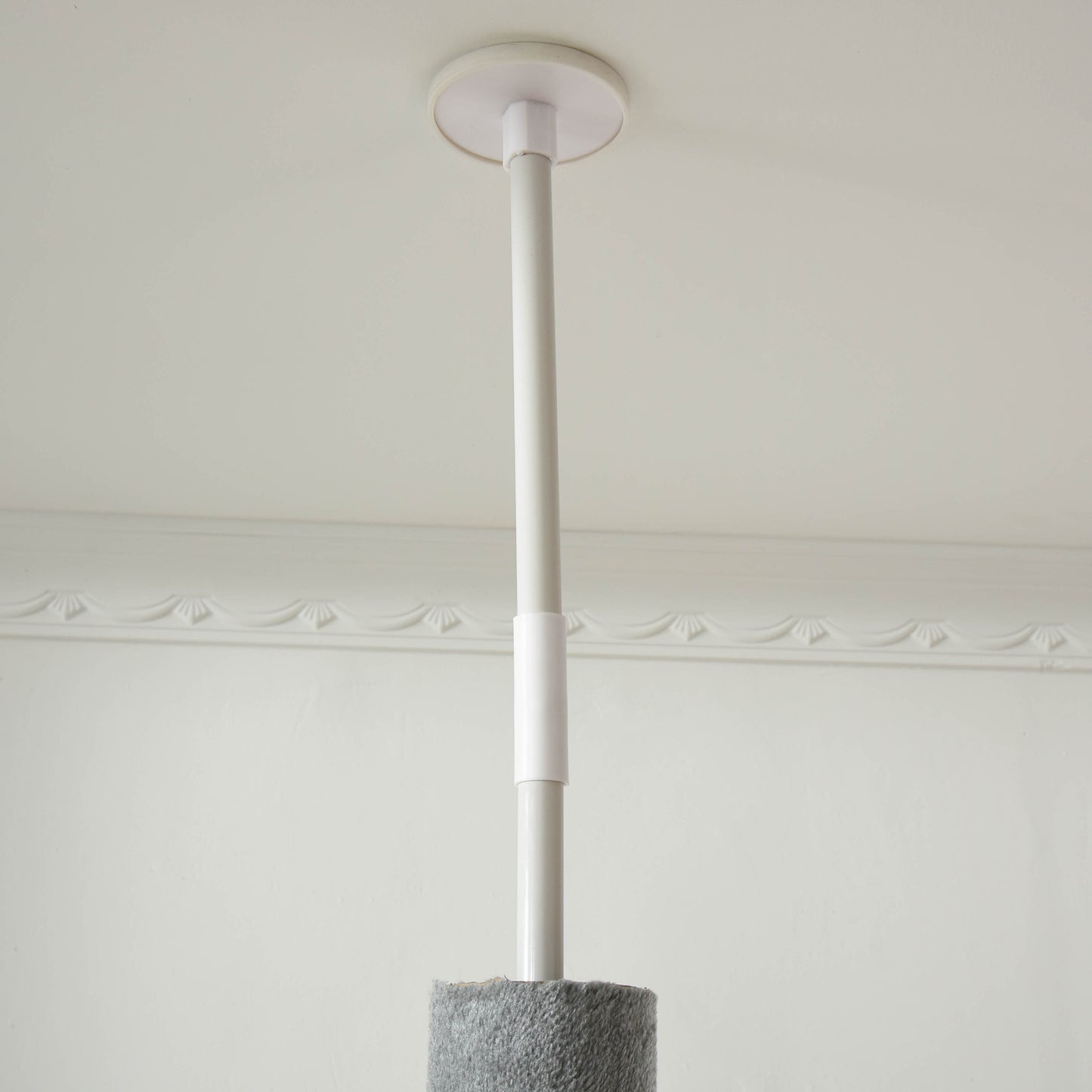 Floor to Ceiling Cat Tree for Indoor Cats, Kitten Tower, Condo, Multi-Layer Activity Center, Indoor Pet Play House with Solid Scratching Post Hanging Balls, Light Grey