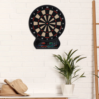 LED Dartboard Electronic Scoreboard 8 Players 27 Games Family Fun w/ 12 Darts 30 Heads Home Classic Game