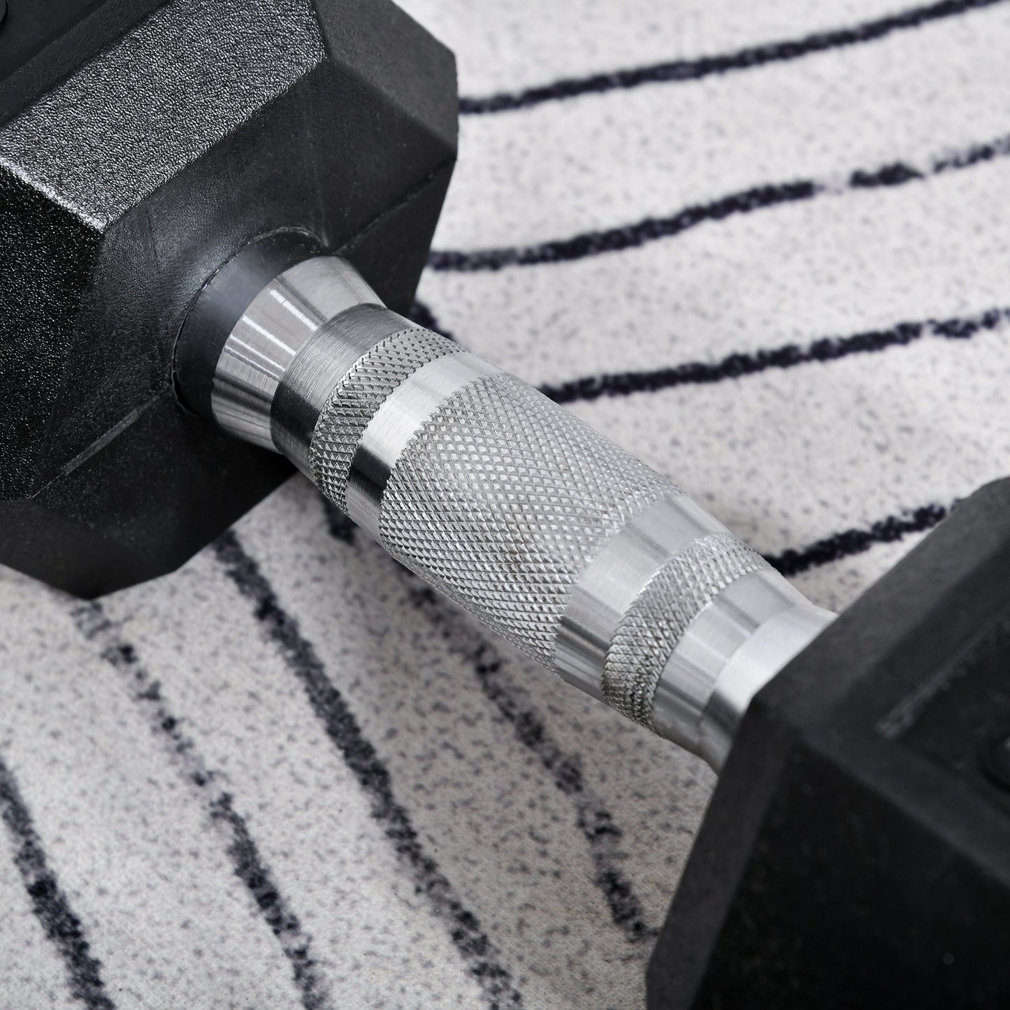 2x 10kg Hex Dumbbells Set Rubber Dumbbells Weight Lifting Equipment Fitness Home Gym