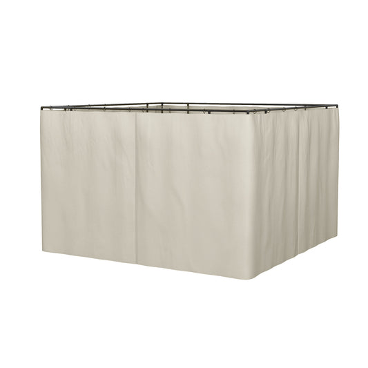 Outsunny 4 Pack Universal Gazebo Replacement Sidewalls Privacy Panel for Most 3 x 4m Gazebo Canopy Pavillion Outdoor Shelter Curtains Accessories Beige