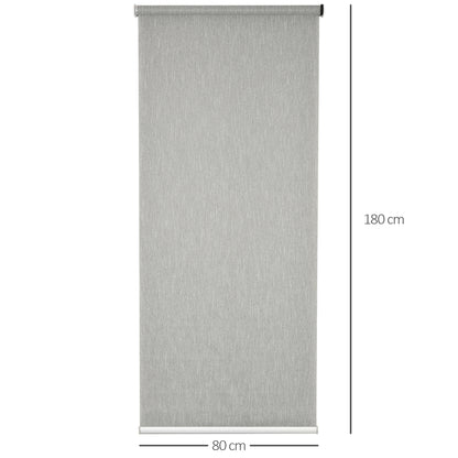 WiFi Smart Roller Blinds Window UV Privacy Protection with Rechargeable Battery, Electric Shades Blind Easy Fit Home Office, Grey, 80 x 180cm