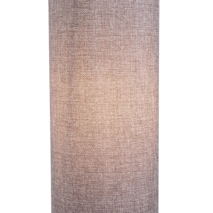 HOMCOM 47-Inch Modern Wooden Floor Lamp for Bedroom, Study or Living Space with Fabric Linen Shade (Grey) 120 CM