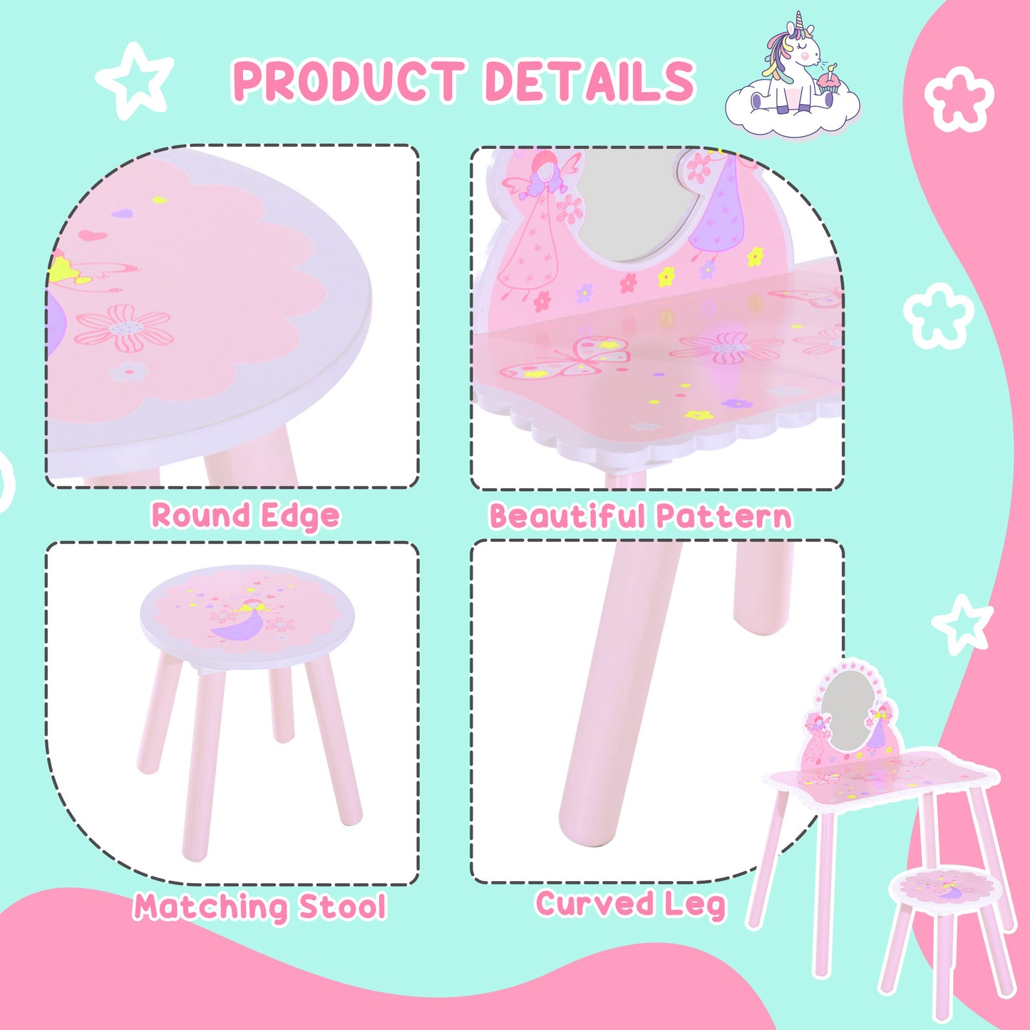 Kids Dressing Table Set