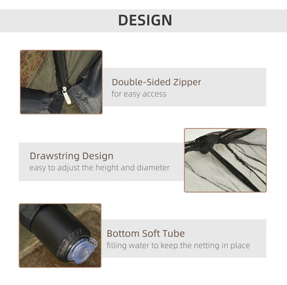 Patio Umbrella Mosquito Netting Umbrella  Screen Outdoor Patio Cover Mosquito Insect Net Zipped Door