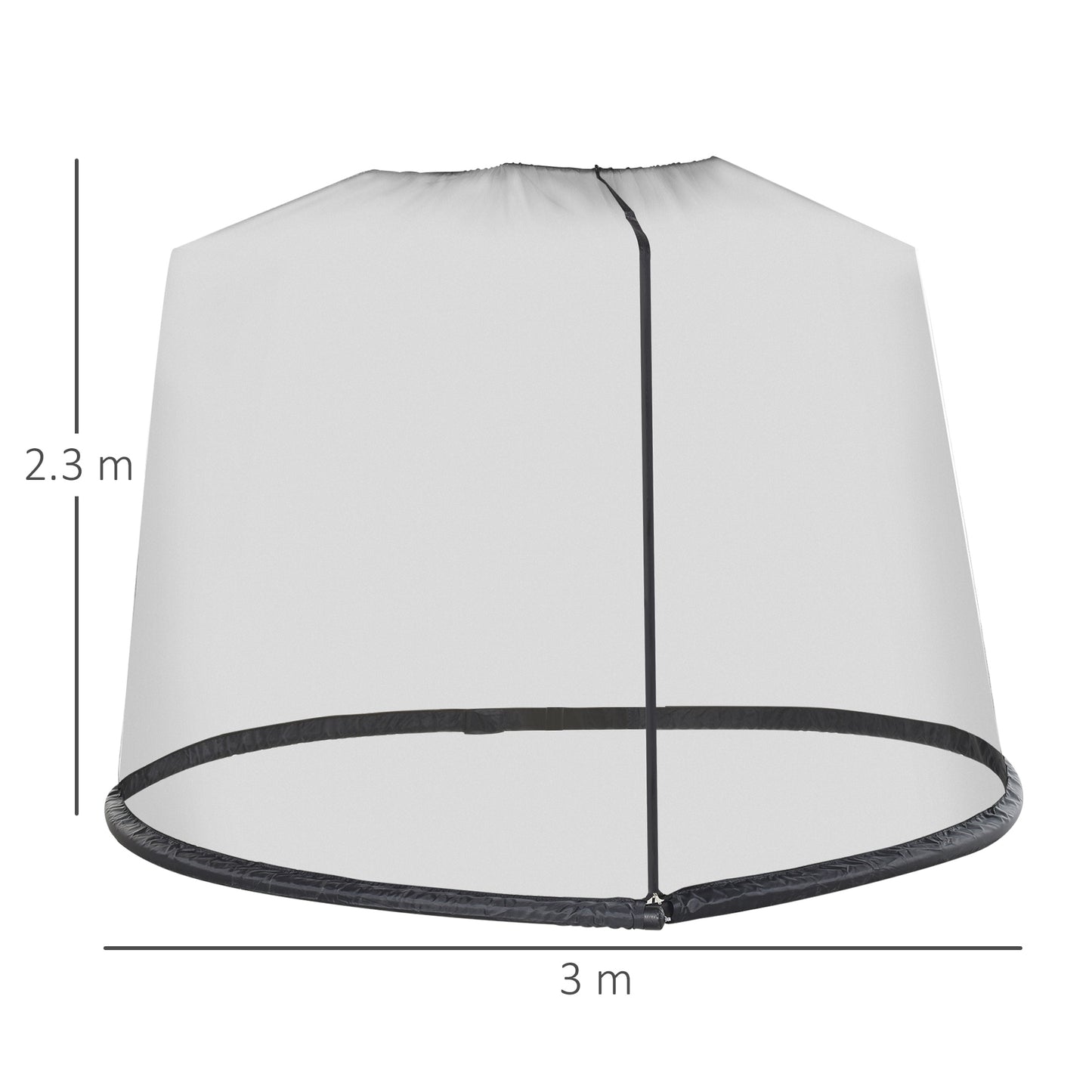 Patio Umbrella Mosquito Netting Umbrella  Screen Outdoor Patio Cover Mosquito Insect Net Zipped Door